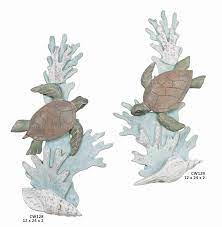 T.I. Design Turtle On Reef Facing Left Wall Art