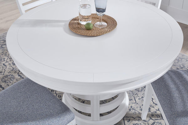 American Woodcrafters Heritage Coast Round dining Table Coastal White