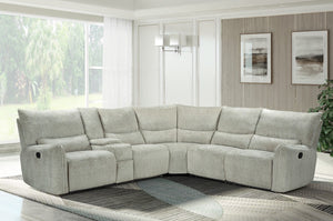 New Classic Remsen 3-Piece Manual Reclining Sectional in Latte