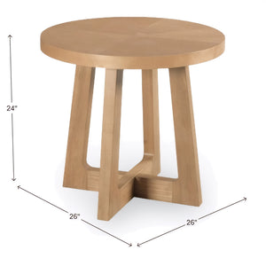 Hammary Archetype Round End Table in Light Caramel