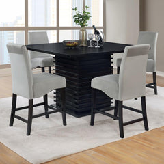 Coaster Stanton 5-Piece Square Counter-Height Dining Table Set Grey