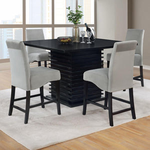 Coaster Stanton 5-Piece Square Counter-Height Dining Table Set Grey