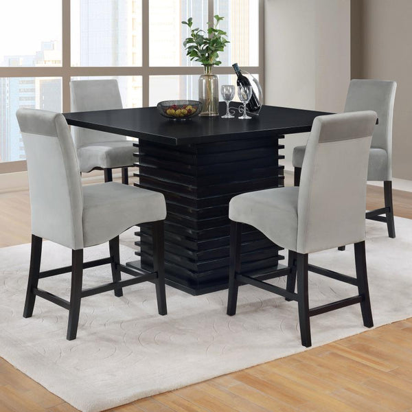 Coaster Stanton 5-Piece Square Counter-Height Dining Table Set Grey