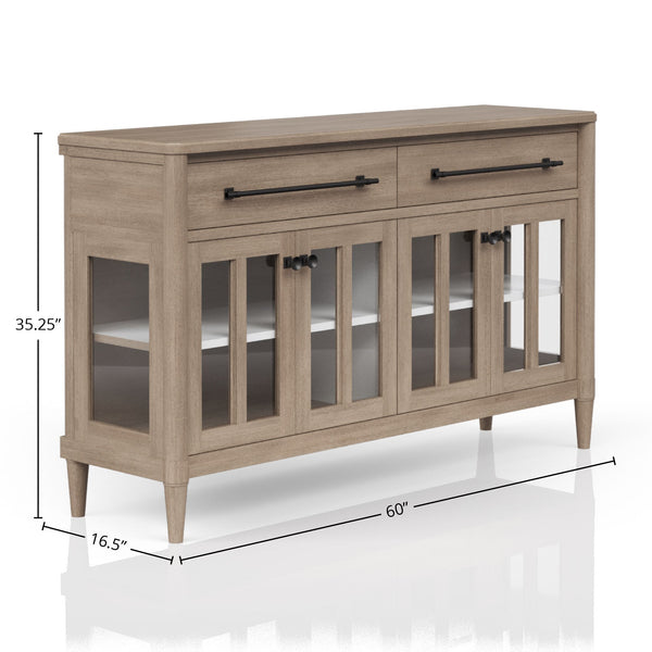 Heritage Coastal Breeze Living 2-Drawer 4-Door Buffet in Sand Finish