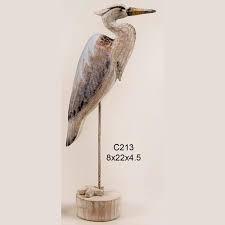 T.I. Design Antique Nautical Heron Medium Tabletop