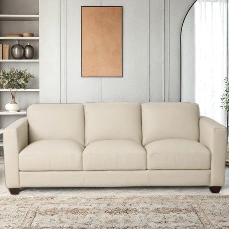 Hudsons Furniture Shilo Leather Sofa in Oslo Pebble