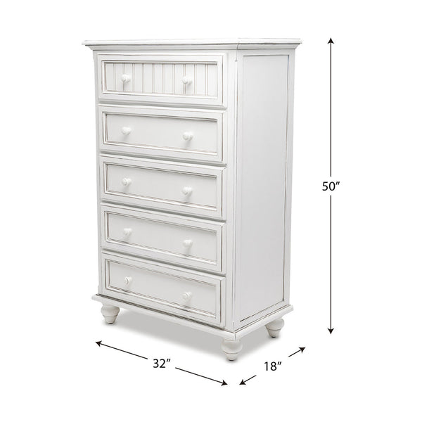 Seawinds Monaco 5-Drawer Blanc Finish Chest