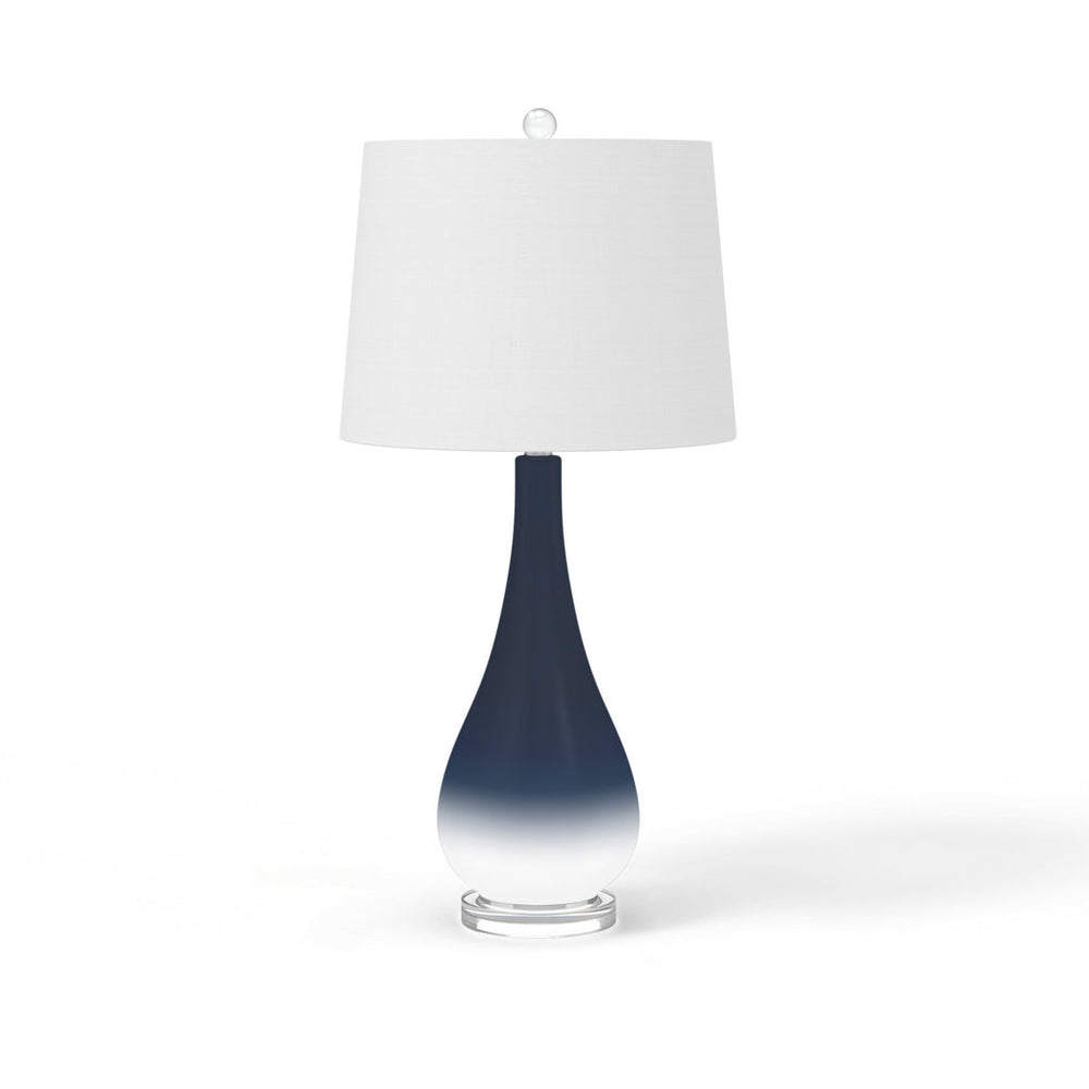 Seawinds Lux Lighting Serenity Blue/White Glass Table Lamp