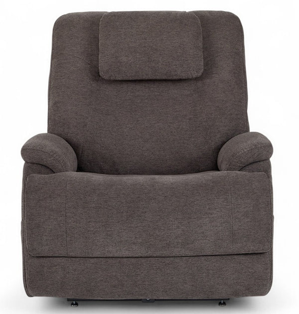Flexsteel Zecliner Model 2+ Umber Fabric Power Lift Sleep Recliner with Power Headrest, Lumbar, Heat & Massage
