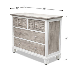 Seawinds Islamorada Dapple Grey Finish 4-Drawer Chest