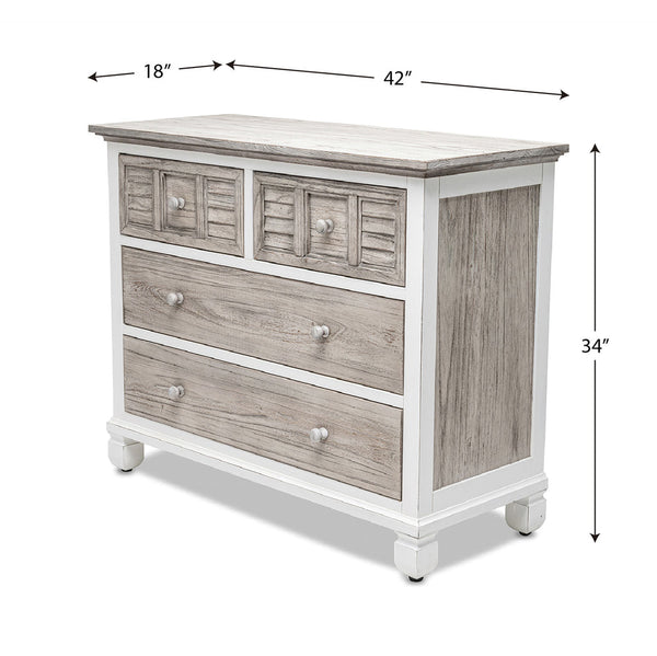 Seawinds Islamorada Dapple Grey Finish 4-Drawer Chest