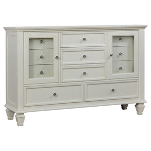 Coaster Sandy Beach 4-Piece Queen Bedroom Set Cream White