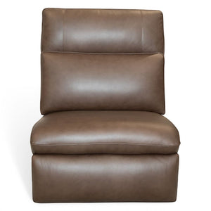 Flexsteel Sense Italian Leather 6-Piece Power Reclining Sectional with Console, Power Headrests, Lumbar & Pulse Immersive Audio in Espresso