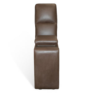 Flexsteel Sense Italian Leather 6-Piece Power Reclining Sectional with Console, Power Headrests, Lumbar & Pulse Immersive Audio in Espresso