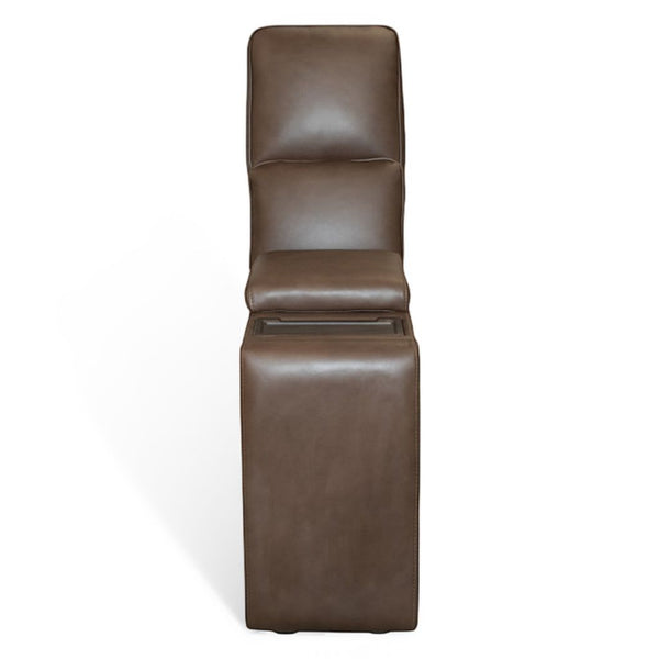 Flexsteel Sense Italian Leather 6-Piece Power Reclining Sectional with Console, Power Headrests, Lumbar & Pulse Immersive Audio in Espresso