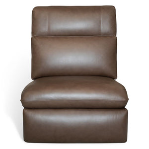 Flexsteel Sense Italian Leather 6-Piece Power Reclining Sectional with Console, Power Headrests, Lumbar & Pulse Immersive Audio in Espresso