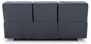 Moto Motion Harmony Triple Power Sofa with Home Theater & Middle Speaker, Air Massage, 3-Zone Heating & Zero Gravity In Sorrento Ocean Leather
