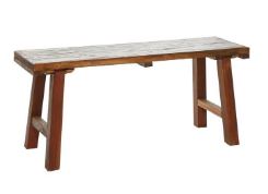 UMA Home Decor Brown Wood Handmade Bench 44X14X19