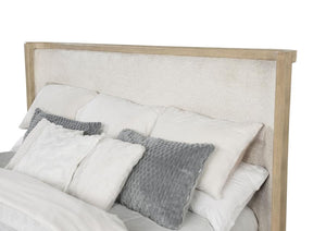 Kailani Beige Oak 49-Inch Eastern King Wingback Bed