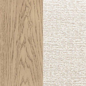 Kailani Beige Oak 49-Inch Eastern King Wingback Bed
