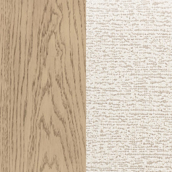Kailani Beige Oak 49-Inch Eastern King Wingback Bed