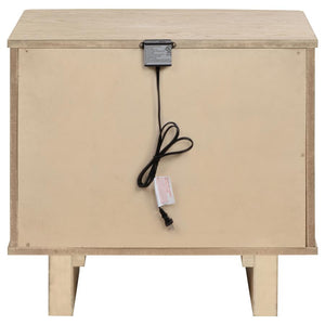 Kailani Beige Oak 2-Drawer Nightstand Bedside Table