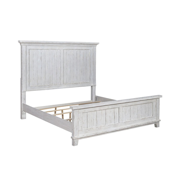 Liberty Furniture River Place Queen Mansion Panel Headboard in Riverstone White