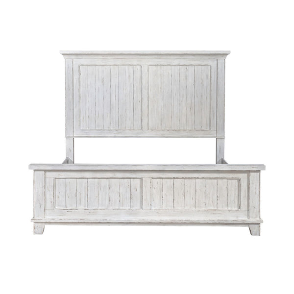 Liberty Furniture River Place Queen Mansion Panel Headboard in Riverstone White