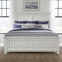 Liberty Furniture River Place Queen Mansion Panel Headboard in Riverstone White