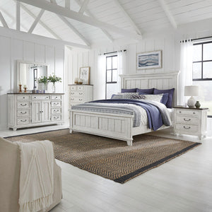 Liberty Furniture River Place 6-Drawer Chest in Riverstone White & Tobacco