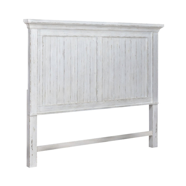 Liberty Furniture River Place Queen Mansion Panel Headboard in Riverstone White