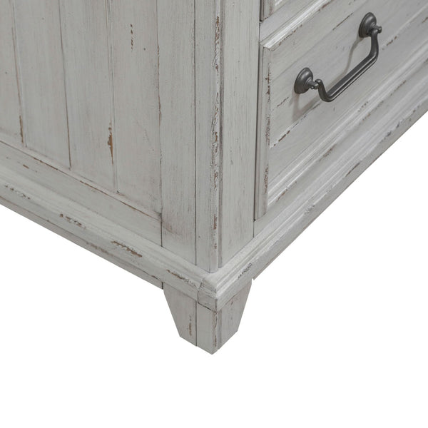 Liberty Furniture River Place 6-Drawer Chest in Riverstone White & Tobacco