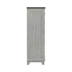 Liberty Furniture River Place 6-Drawer Chest in Riverstone White & Tobacco