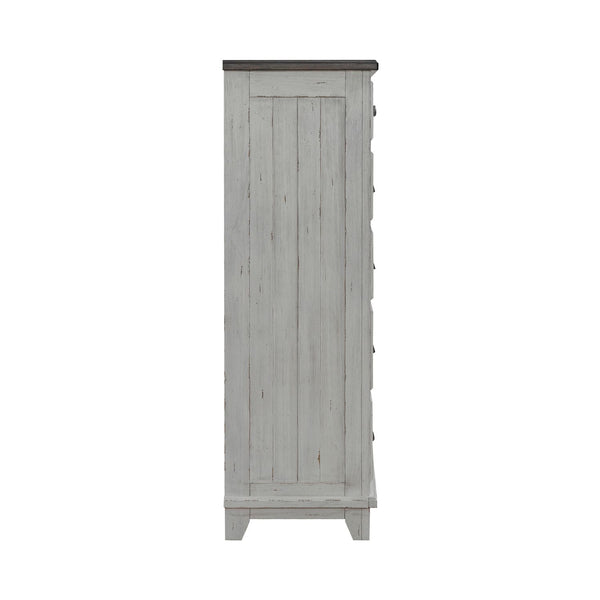 Liberty Furniture River Place 6-Drawer Chest in Riverstone White & Tobacco