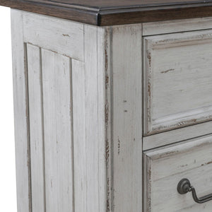 Liberty Furniture River Place 6-Drawer Chest in Riverstone White & Tobacco