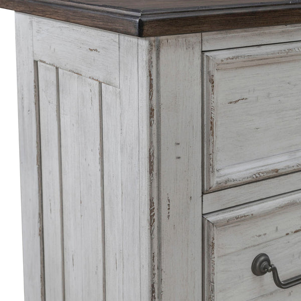 Liberty Furniture River Place 6-Drawer Chest in Riverstone White & Tobacco