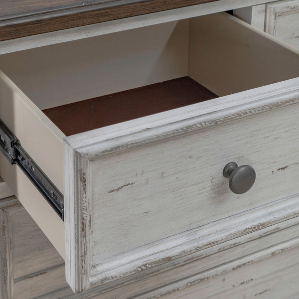 Liberty Furniture River Place 6-Drawer Chest in Riverstone White & Tobacco