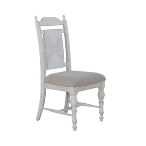 Liberty Furniture River Place Panel Back Dining Side Chair in Riverstone White