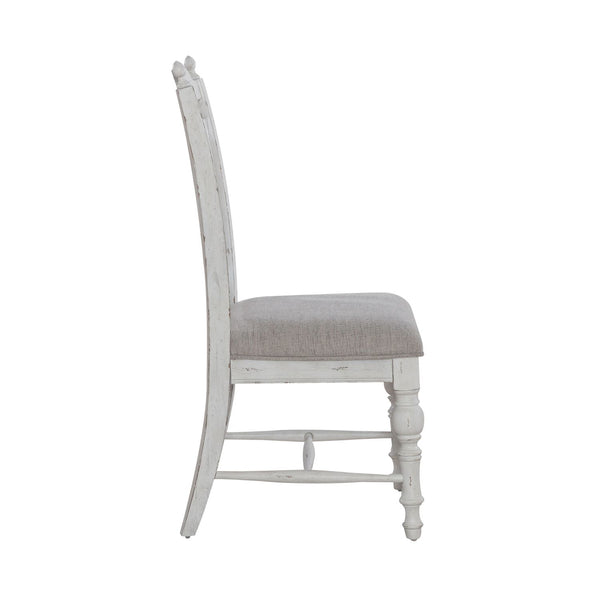Liberty Furniture River Place Panel Back Dining Side Chair in Riverstone White