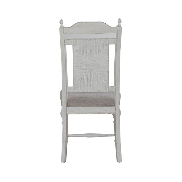 Liberty Furniture River Place Panel Back Dining Side Chair in Riverstone White