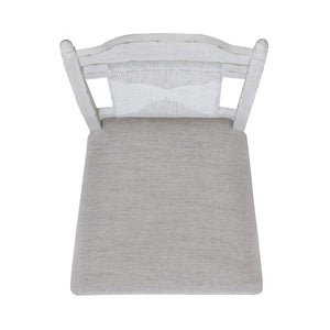Liberty Furniture River Place Panel Back Dining Side Chair in Riverstone White