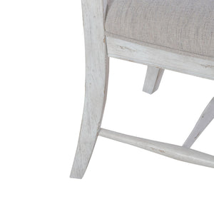 Liberty Furniture River Place Panel Back Dining Side Chair in Riverstone White