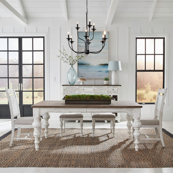 Liberty Furniture River Place Panel Back Dining Side Chair in Riverstone White
