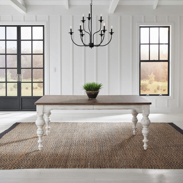 Liberty Furniture River Place Rectangular Dining Table in Riverstone White