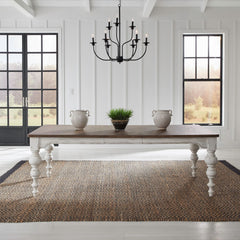Liberty Furniture River Place Rectangular Dining Table in Riverstone White