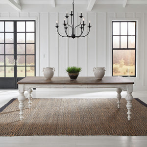 Liberty Furniture River Place Rectangular Dining Table in Riverstone White