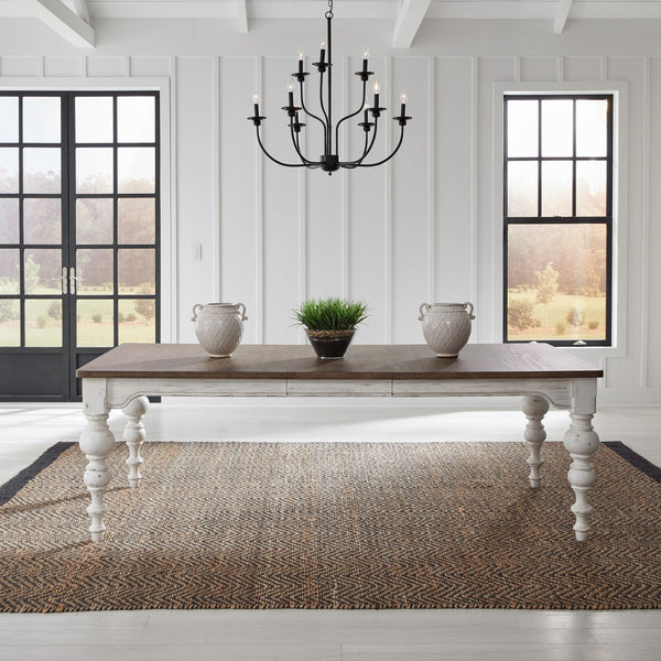 Liberty Furniture River Place Rectangular Dining Table in Riverstone White