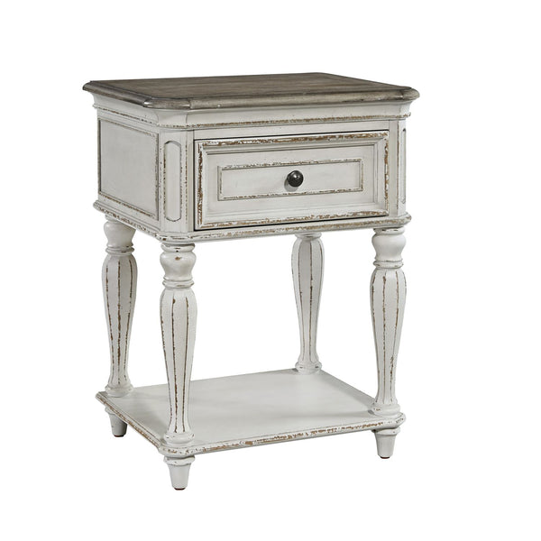 Liberty Furniture Magnolia Manor Antique White Leg Nightstand