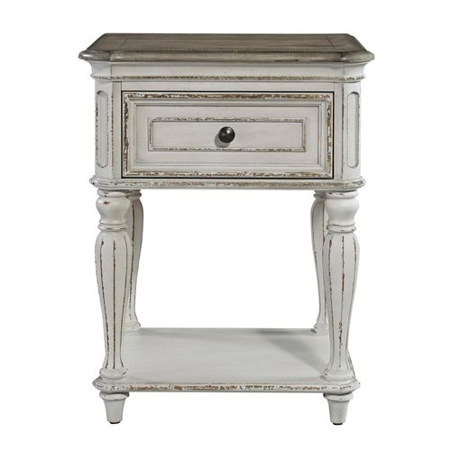Liberty Furniture Magnolia Manor Antique White Leg Nightstand