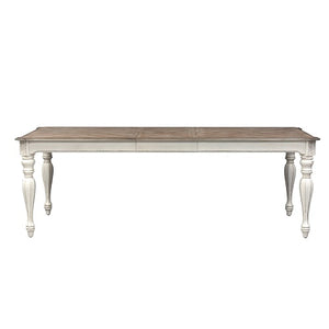 Liberty Magnolia Manor Antique White & Weathered Bark Dining Table with 4 Side Chairs